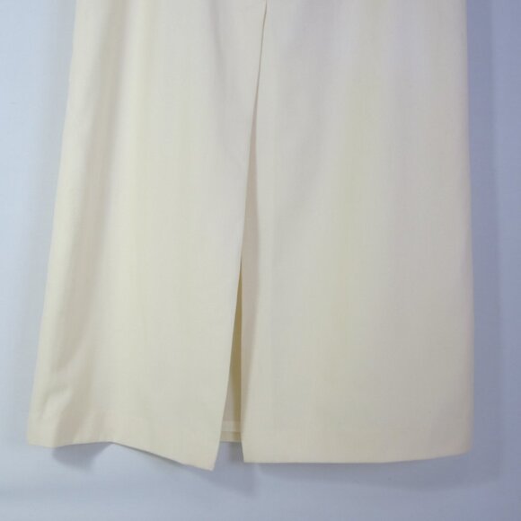 Talbots Womens 14 Cream Ivory Wool Maxi Skirt Holiday Preppy Classic A Line 34" - Picture 6 of 10